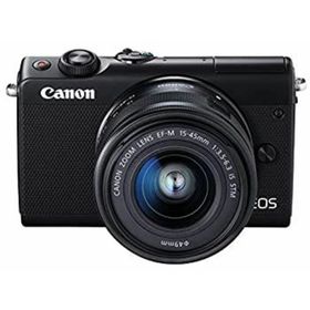 Canon ミラーレス一眼カメラ EOS M100 EF-M15-45 IS STM レンズキット(ブラック) EOSM100BK1545ISSTMLK(ミラーレス一眼)