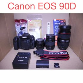 一眼レフカメラCanon EOS 90D標準&望遠&単焦点トリプルレンズセット