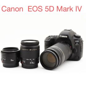 保証付☆Canon EOS 5D Mark IV標準&望遠&単焦点レンズセット