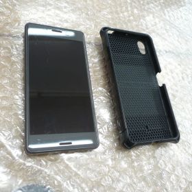 SONY ソニー XPERIA エクスペリア sony sov33 SOV33 キャリア au グラファイトブラック 黒 ケース付き 管理GM0502(kd)