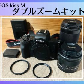 【美品】Canon EOS Kiss M ダブルズームキット ブラック