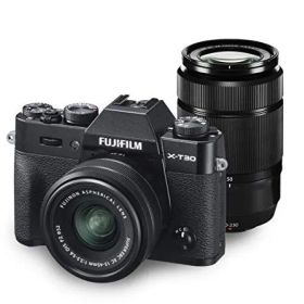 【中古】富士フイルム(FUJIFILM) ミラーレス一眼カメラ X-T30ダブルズームレンズキット ブラック X-T30WZLK-B