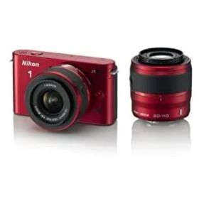 【中古】 Nikon ニコン ミラーレス一眼カメラ Nikon ニコン 1 (ワン) J1 (ジェイワン) ダブルズームキット レッド N1 J1WZ RD