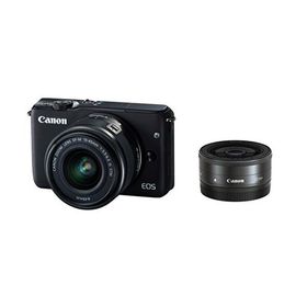 Canon ミラーレス一眼カメラ EOS M10 ダブルレンズキット(ブラック) EF-M15(中古品)