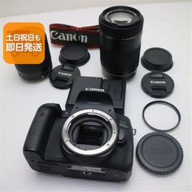 美品 EOS 8000D ダブルズームキット ブラック 即日発送 一眼レフ Canon 本体 あすつく 土日祝発送OK