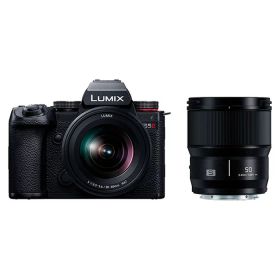 パナソニック ミラーレス一眼カメラ ルミックス LUMIX S5II ダブルレンズキット DC-S5M2W ブラック Panasonic デジタル一眼カメラ 標準ズームレンズ・単焦点レンズキット 2,420万画素 フルサイズ L-Mount DC-S5M2W-K【送料無料】【KK9N0D18P】