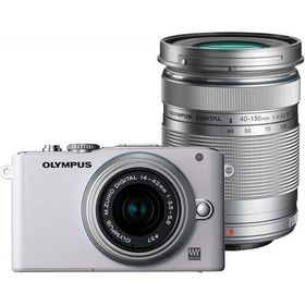 【中古】 オリンパス OLYMPUS E-PL3 ダブルズームキット ホワイト E-PL3 DZKIT WHT 当店保証30日間 人気 ミラーレス 一眼レフ 交換レンズ カメラ