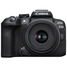 【中古】（新古品） Canon ミラーレス一眼カメラ EOS R10 レンズキット(RF-S18-45)ブラック/APS-C/EOSR10-1845ISSTMLK