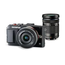 【中古】【1年保証】【美品】OLYMPUS PEN Lite E-PL6 EZダブルズームキット ブラック
