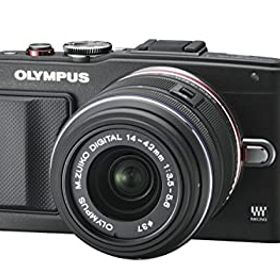 【中古-非常に良い】 OLYMPUS オリンパス ミラーレス一眼 PEN Lite E-PL6 レンズキット ブラック E-PL6 LKIT BLK