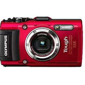 【中古】OLYMPUS デジタルカメラ STYLUS TG-3 Tough レッド 1600万画素CMOS F2.0 15m防水 100kgf耐荷重 GPS+電子コンパス&内蔵Wi-Fi TG-3 RED