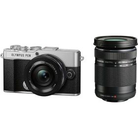 オリンパス ミラーレス一眼カメラ「OLYMPUS PEN E-P7」 EZダブルズームキット（シルバー） E-P7-WK-SLV オリンパス