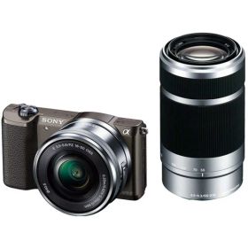 【中古】SONY(ソニー) ミラーレス一眼 α5100 ダブルズームキット E PZ 16-50mm F3.5-5.6 OSS + E 55-210mm F4.5-6.3 OSS ブラウン ILCE-5100Y-T