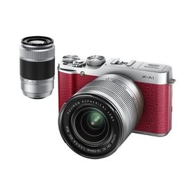 中古 １年保証 美品 FUJIFILM X-A1 16-50mm / 50-230mm ダブルズームレンズキット レッド