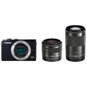 Canon ミラーレス一眼カメラ EOS M100 ダブルズームキット ブラック EOSM100BK-WZK