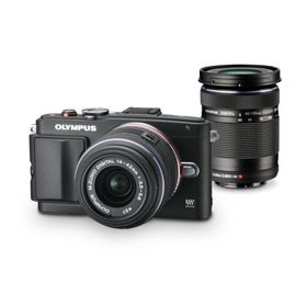 OLYMPUS ミラーレス一眼 PEN Lite E-PL6 ダブルズームキット ブラック E-PL6 DZKIT BLK