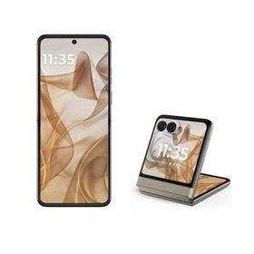 モトローラ(MOTOROLA) motorola razr 50 6.9+3.6型 12GB/512GB サンドクリーム SIMフリースマートフォン PB230001JP フリップ 折りたたみ