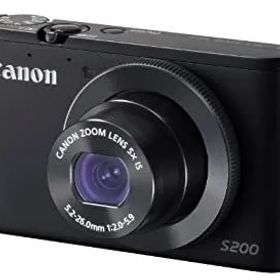 【中古】Canon デジタルカメラ PowerShot S200(ブラック) F値2.0 広角24mm 光学5倍ズーム PSS200(BK)