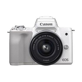 キヤノン EOS Kiss M 【EF-M15-45 IS STM レンズキット】 (ホワイト/ミラーレス一眼カメラ) EOSKISSMWH1545I