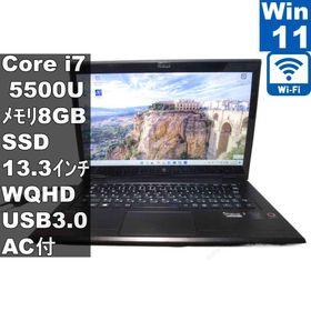 【中古】 NEC LAVIE Hybrid ZERO HZ750/CAB SSD搭載 Core i7 5500U Windows11 Home 充電可 Wi-Fi 長期保証 [97136]