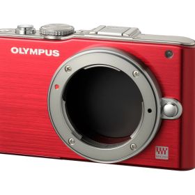 【中古】【非常に良い】OLYMPUS ミラーレス一眼 PEN Lite E-PL3 ボディ レッド E-PL3 BODY RED