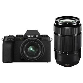 【中古】【1年保証】【美品】FUJIFILM X-S10 ダブルズームレンズキット 15-45mm 50-230mm ブラック