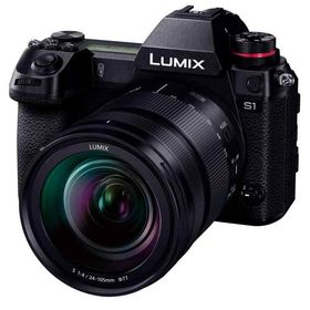 【中古】パナソニック(Panasonic) フルサイズ ミラーレス一眼カメラ ルミックス S1M 標準ズームレンズキット 2420万画素 ブラック DC-S1M-K