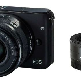 【中古】Canon ミラーレス一眼カメラ EOS M10 ダブルレンズキット(ブラック) EF-M15-45mm F3.5-6.3 IS STM EF-M22mm F2 STM 付属 EOSM10BK-WLK