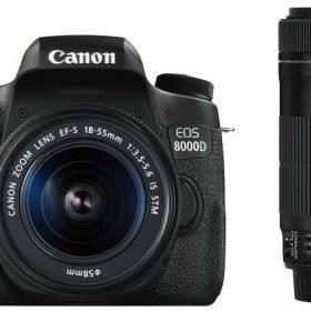 【中古】Canon デジタル一眼レフカメラ EOS 8000D ダブルズームキット EF-S18-55mm/EF-S55-250mm 付属 EOS8000D-WKIT