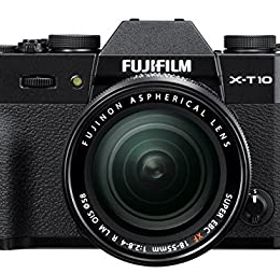 【中古】(非常に良い)FUJIFILM ミラーレス一眼 X-T10 レンズキット ブラック X-T10LK-B