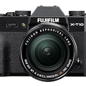 【中古】(良い)FUJIFILM ミラーレス一眼 X-T10 レンズキット ブラック X-T10LK-B