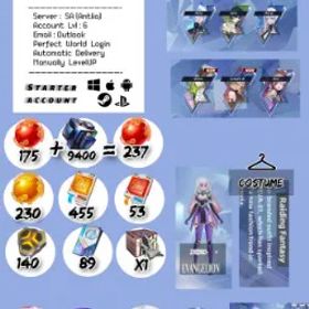幻塔 SA(Antlia) | Lvl:6 | 237 Red Nucleus+Lana+Nemesis Voidpiercer+Nola+Grey Fox+4 SSR+ SSR Box+230 Gold Nucleus+Costume,Jetpack | Event banner 40/80 | #t0f15