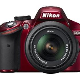 【中古】【非常に良い】Nikon デジタル一眼レフカメラ D3200 レンズキット AF-S DX NIKKOR 18-55mm f/3.5-5.6G VR付属 レッド D3200LKRD