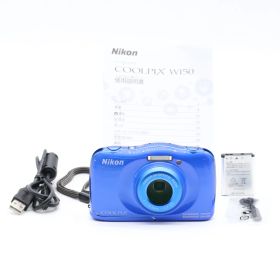 Nikon COOLPIX W150 ブルー｜防水コンパクトデジタルカメラ 耐衝撃 防寒 防じん 水中撮影 フルHD動画対応 ニコン クールピクス【中古】