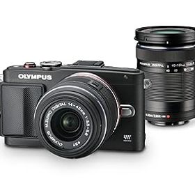 【中古】【39shop】OLYMPUS★ミラーレス一眼 PEN Lite E-PL6 ダブルズームキット ブラック E-PL6 DZKIT BLK（良い）