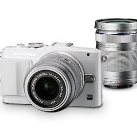 【中古】OLYMPUS ミラーレス一眼 PEN Lite E-PL6 ダブルズームキット ホワイト E-PL6 DZKIT WHT