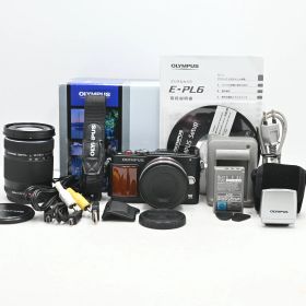 【中古】OLYMPUS ミラーレス一眼 PEN Lite E-PL6 ダブルズームキット ブラック E-PL6 DZKIT BLK