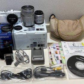 OLYMPUS PEN Lite E-PL6 ホワイト ズームレンズ ミラーレス一眼カメラ ダブルズームキット 動作確認済み ジャンク品