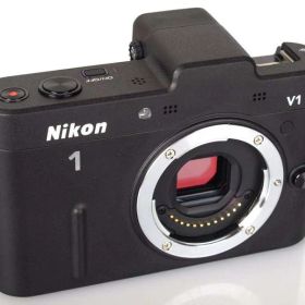 【中古】Nikon ミラーレス一眼カメラ Nikon 1 (ニコンワン) V1 (ブイワン) ボディ ブラック N1 V1 BK