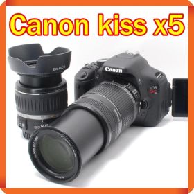 ✨ Canon EOS kiss x5 一眼レフ スマホ転送 ダブルレンズセット