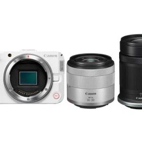 ★キヤノン / CANON EOS R50 V ダブルズームキット [ホワイト]【デジタル一眼カメラ】【送料無料】