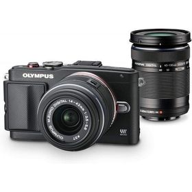 【中古】 オリンパス OLYMPUS E-PL6 ダブルズームキット ブラック E-PL6 DZKIT BLK 当店保証30日間 人気 ミラーレス 一眼レフ 交換レンズ カメラ