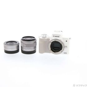 〔中古〕Canon(キヤノン) EOS Kiss M ダブルレンズキット ホワイト〔262-ud〕