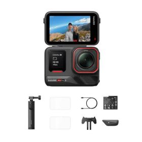 INSTA360 ACE PRO 2 スターターキット ― ライカ共同開発 8K防水アクションカメラ、1/1.3インチセンサー、デュアルAIチップ搭載 低照度性能、VLOG・旅行・スポーツ向け2.5インチフリップスクリーン