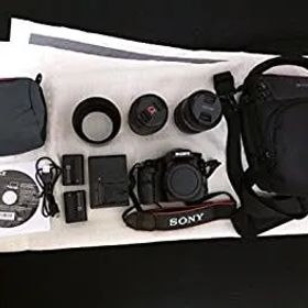 【中古】SONY ミラーレス一眼 α57 ダブルズームレンズキット DT 18-55mm F3.5-5.6 SAM＋DT 55-200mm F4-5.6 SAM付属 SLT-A57Y