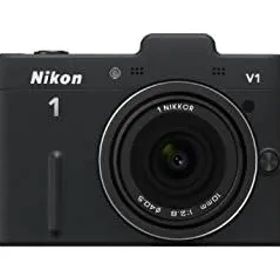 【中古】 Nikon ニコン ミラーレス一眼カメラ Nikon ニコン 1 (ワン) V1 (ブイワン) 薄型レンズキット ブラックN1 V1ULK BK