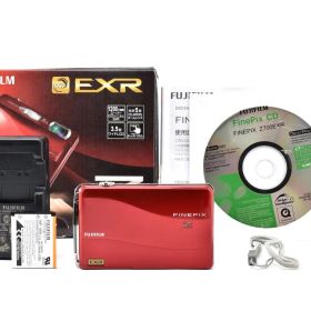 美品 FUJIFILM 富士フイルム FinePix Z700EXR コンパクトデジタルカメラ レッド 元箱付 260925g