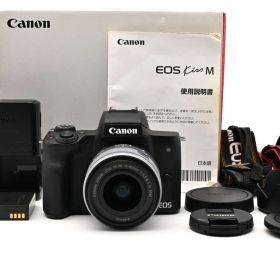 ★極上品★ 《ショット数 9000回以下》 キヤノン CANON EOS Kiss M + EF-M 15-45mm IS STM 《元箱付き》#3108