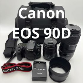 【美品・豪華セット】Canon EOS 90D／高倍率・超望遠Wレンズ／バッグ付