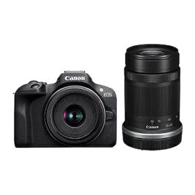 【中古】 Canon ミラーレス一眼カメラ EOS R100 ダブルズームキット(RF-S18-45+RF-S55-210) ブラック/APS-C/約356g EOSR100-WZK